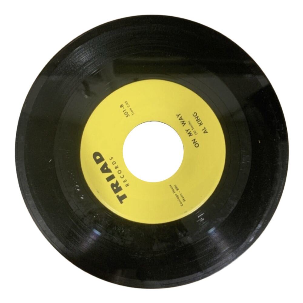 Al King Reconsider Baby On My Way Vinyl Record Blues 45 RPM Triad 501 Near Mint